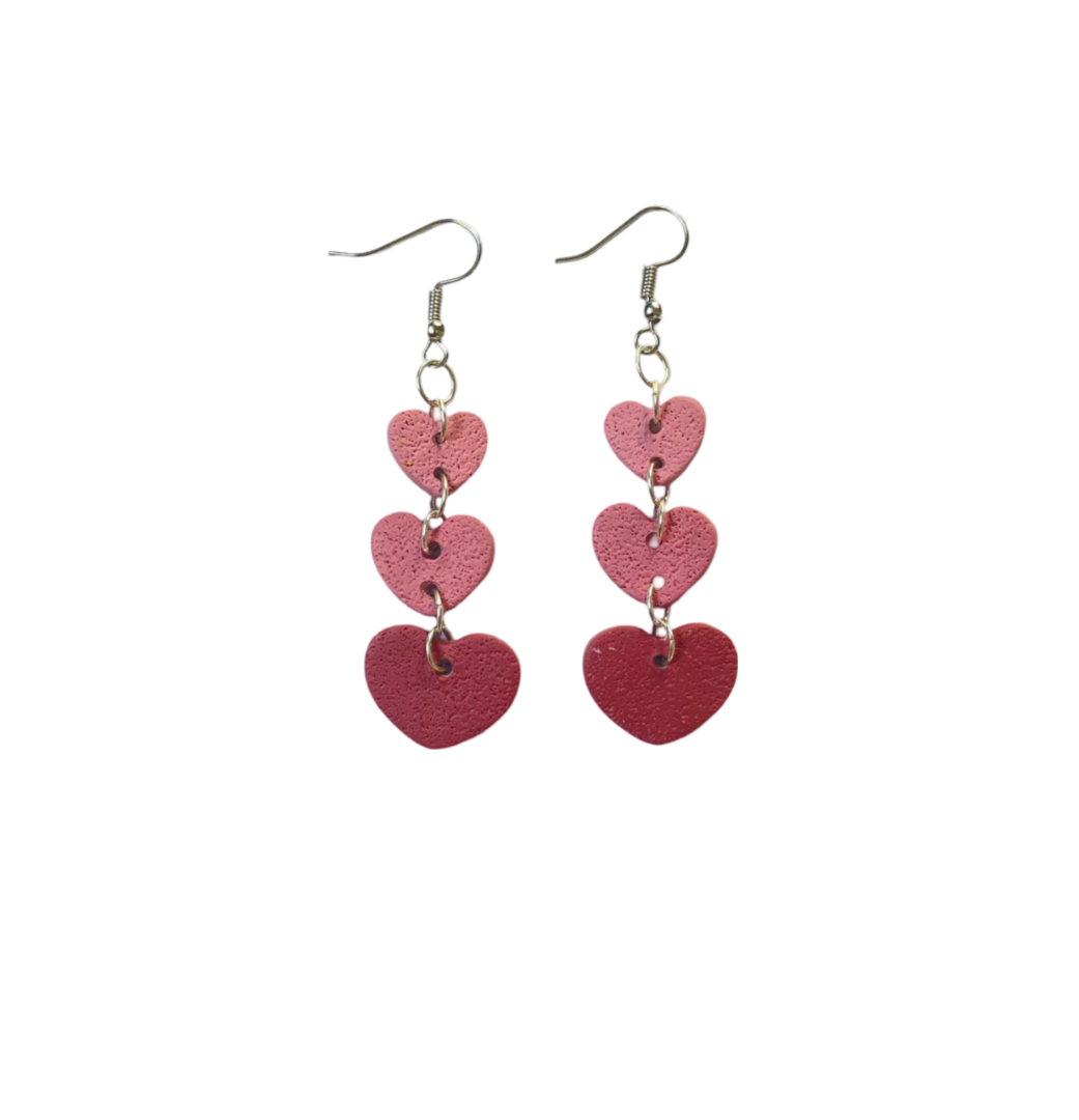 Triple Heart Earring