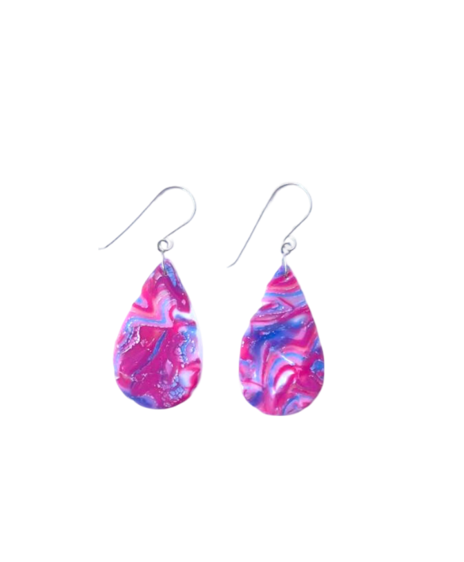 Mokume-Gane Large  EarringDrop