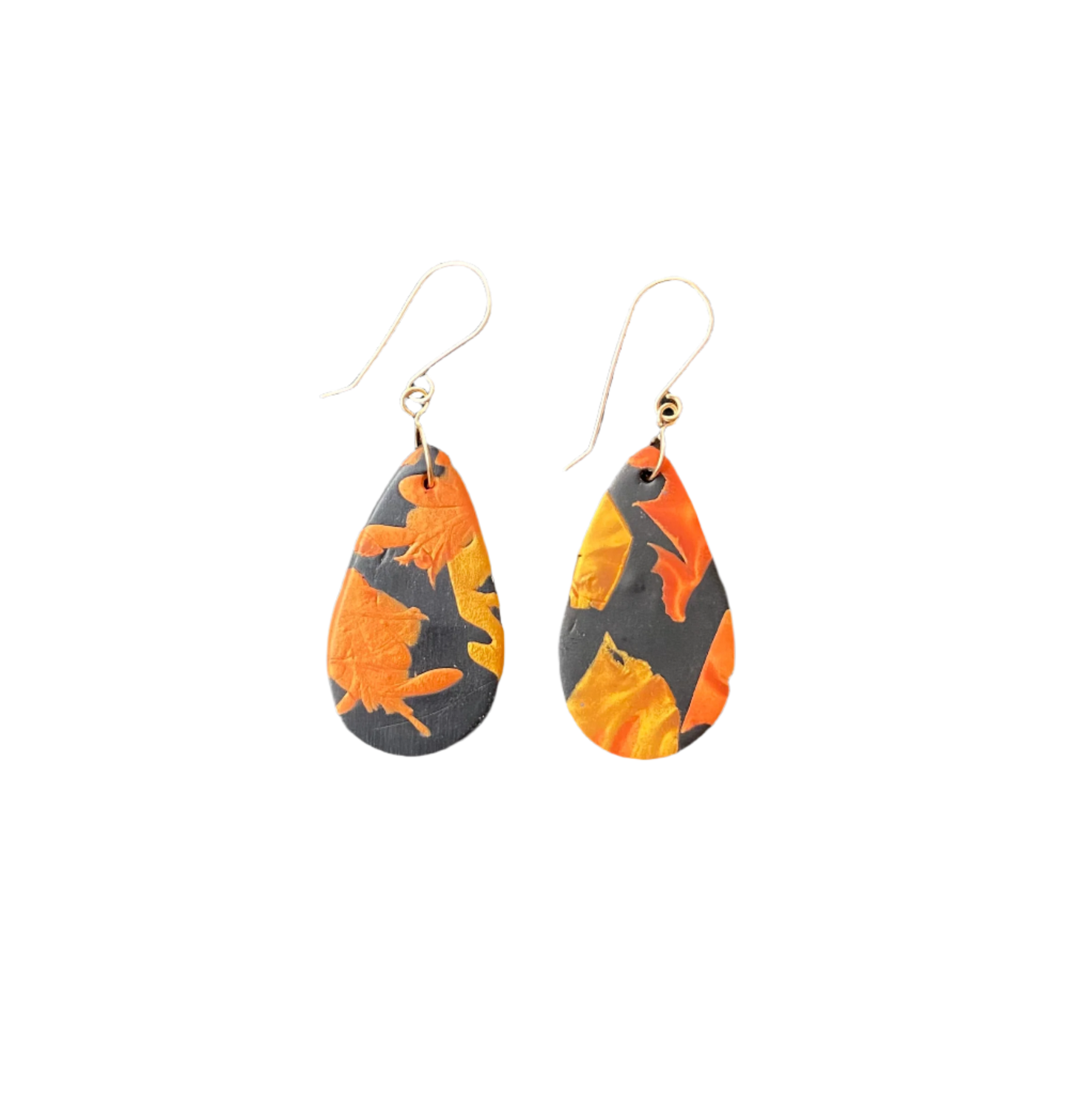 Copper Mica Large Drop Earring