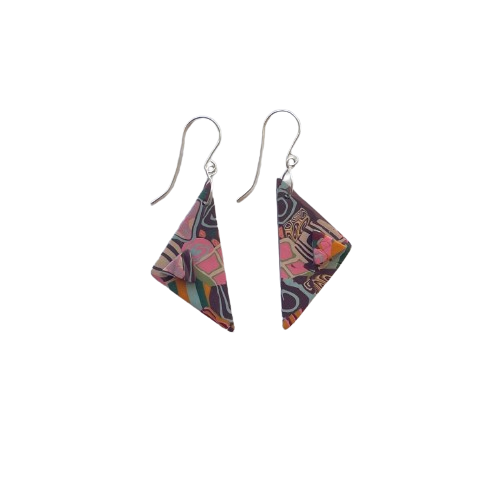 Geometric Pyramid Earring