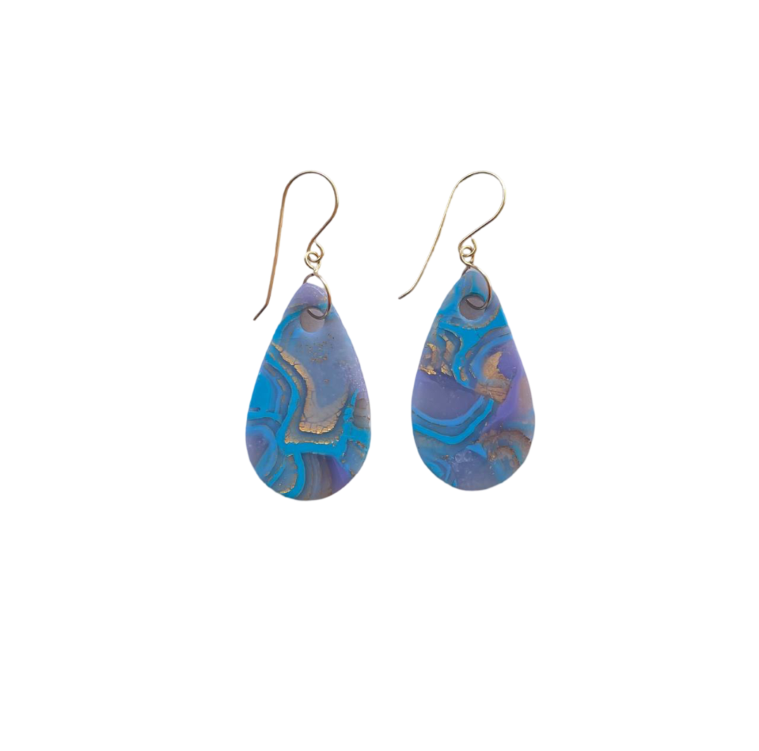 Mokume-Gane Large  EarringDrop