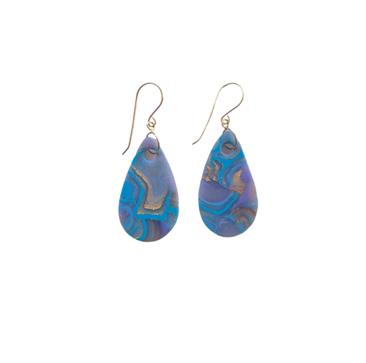 Mokume-Gane Large  EarringDrop