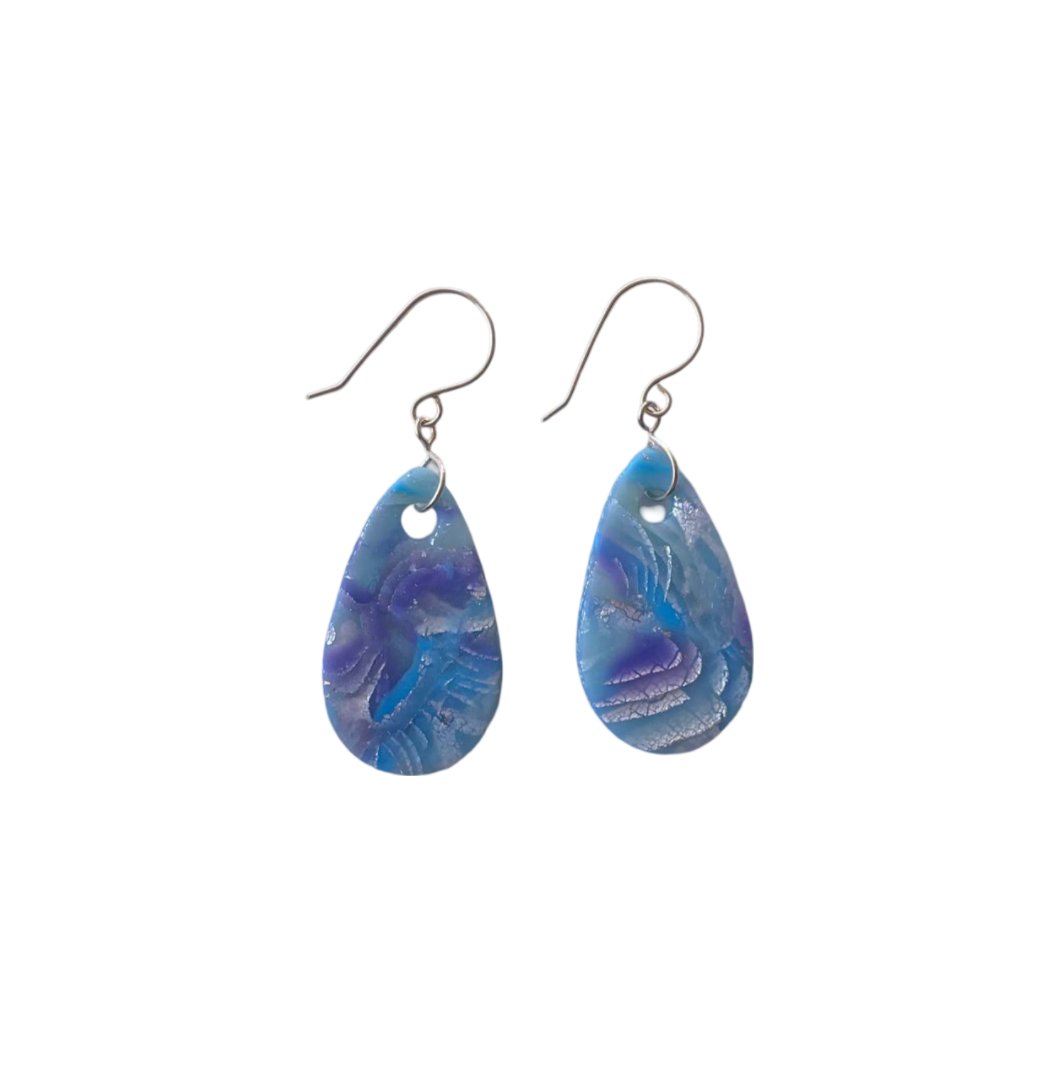 Mokume-Gane Large  EarringDrop