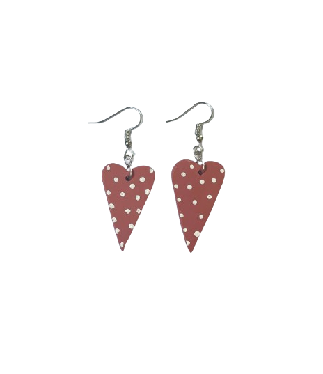 Polkadot Heart Earring