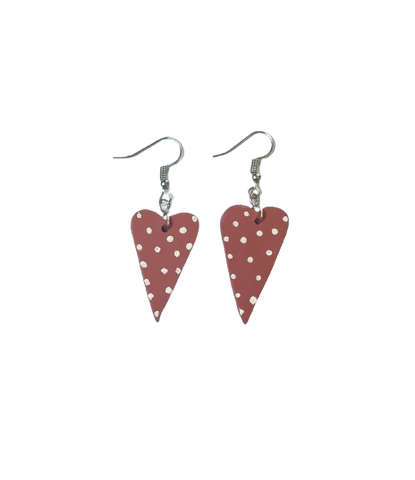 Polkadot Heart Earring