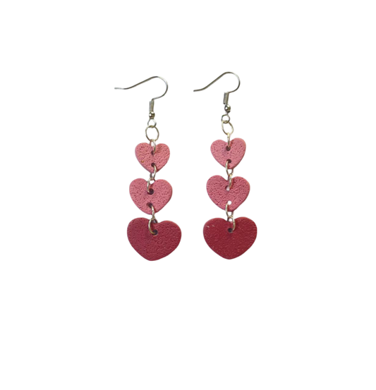 Triple Heart Earring