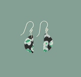 Ancient Green Half-Moon Earring