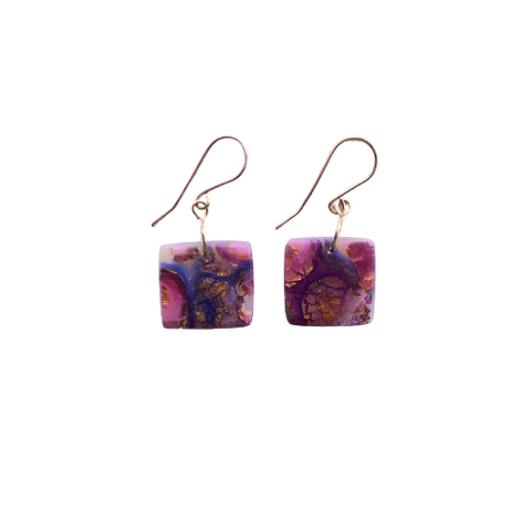 Mokume Gane Earring Nokor