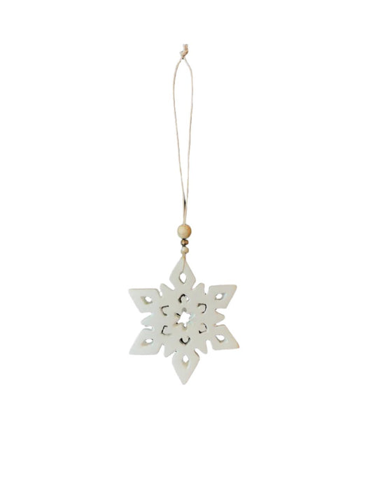 Snowflake Pointed Christmas Ornament